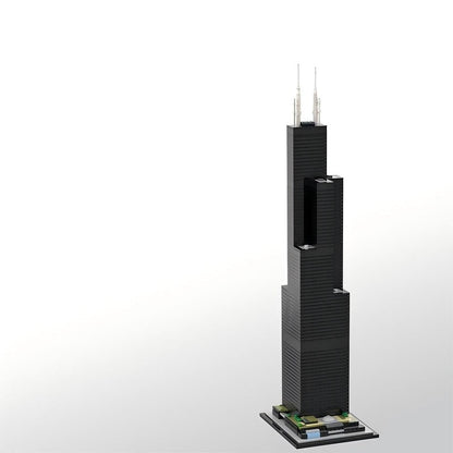 Chicago Willis Tower Building Kit | 1:800 scale LEGO-Compatible MOC - 4