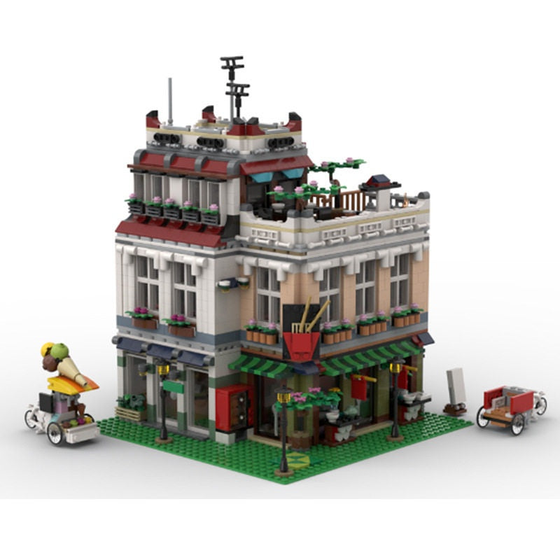 Chinatown Office MOC Urban Modular Architecture Building Kit - 4