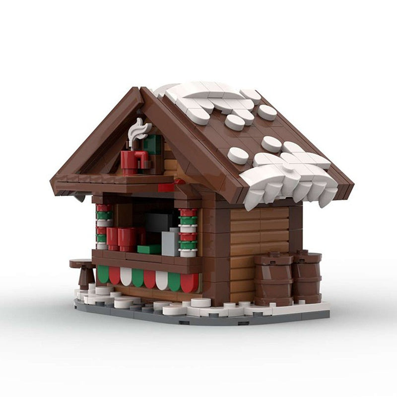 Christmas Hot Drinks Stands MOC Building Kit | Winter Market Display - 2