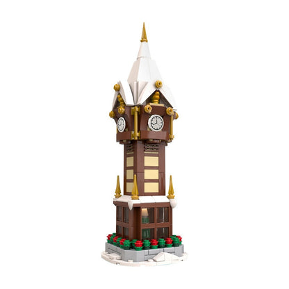 Christmas Street Clock MOC Building Kit | Holiday Landmark Model - 4