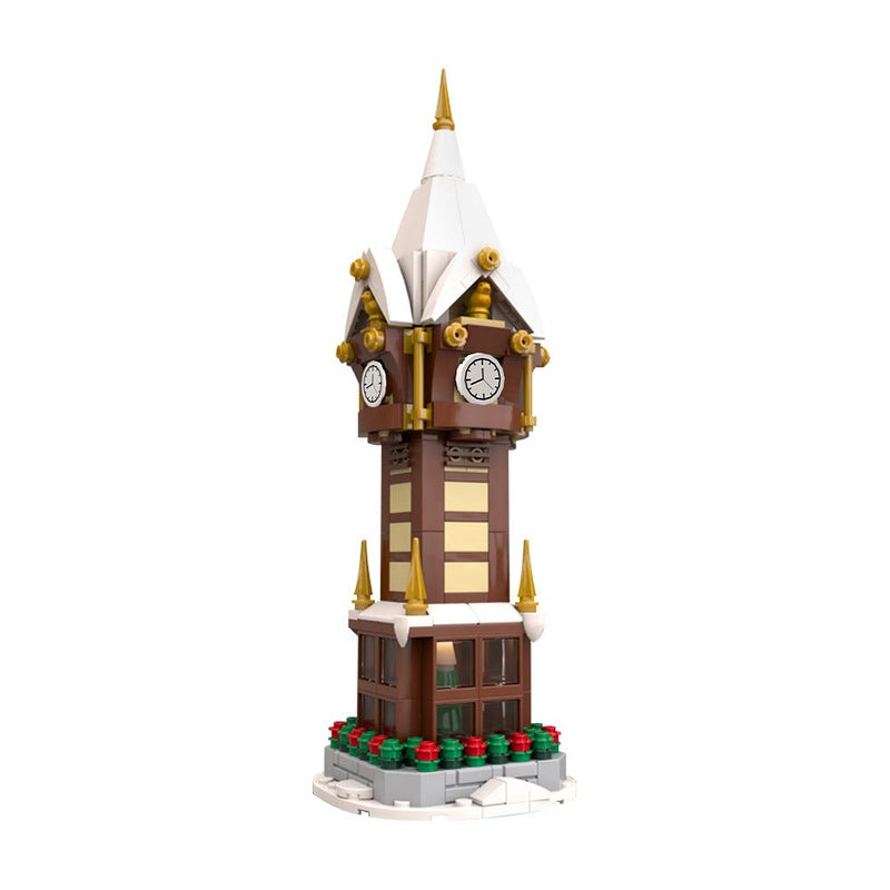 Christmas Street Clock MOC Building Kit | Holiday Landmark Model - 5
