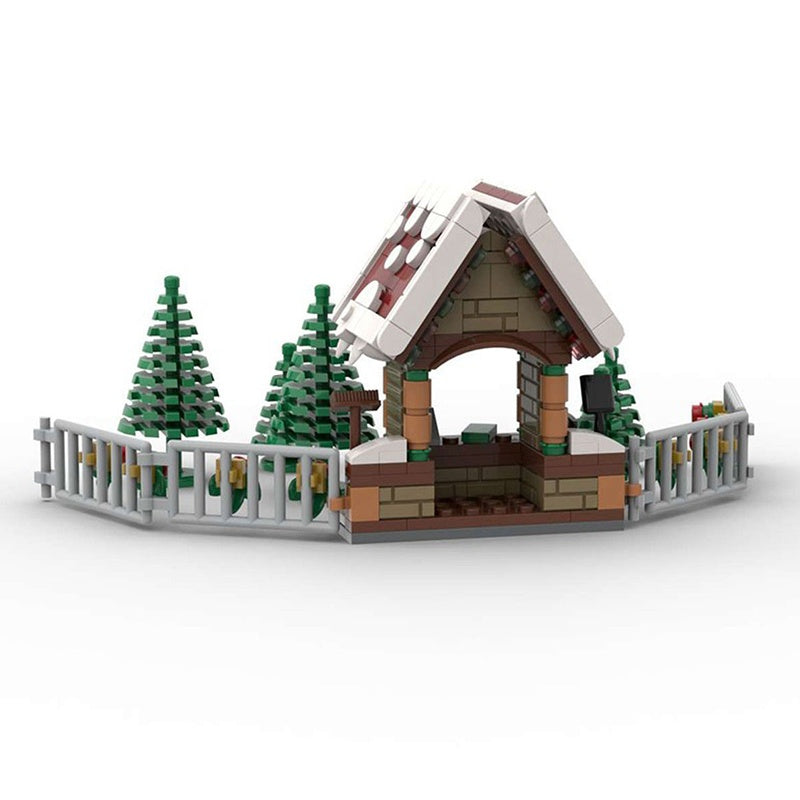Christmas Tree Seller MOC Building Kit | Winter Market Scene - 2