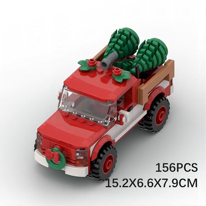 Christmas Truck MOC Building Kit | Festive Holiday Vehicle Model - 6