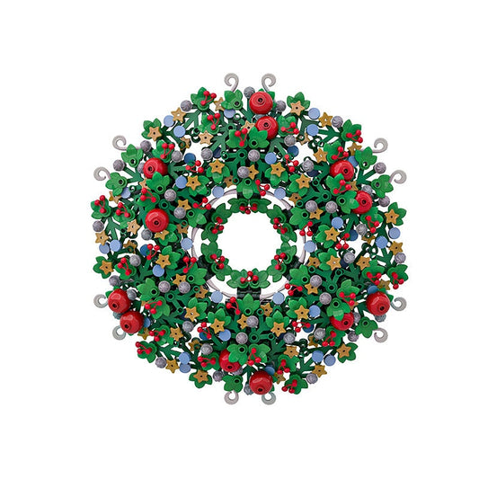 Christmas Wreath MOC Building Kit | Holiday Ornament Display - 1