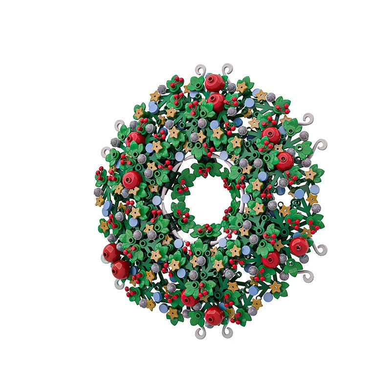 Christmas Wreath MOC Building Kit | Holiday Ornament Display - 3