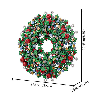 Christmas Wreath MOC Building Kit | Holiday Ornament Display - 4