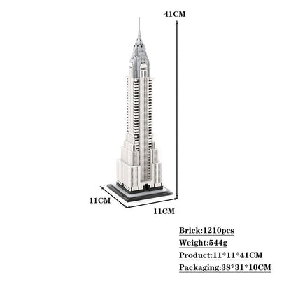 Chrysler Building MOC 1:800 Scale Skyscraper Architecture Building Kit - 4