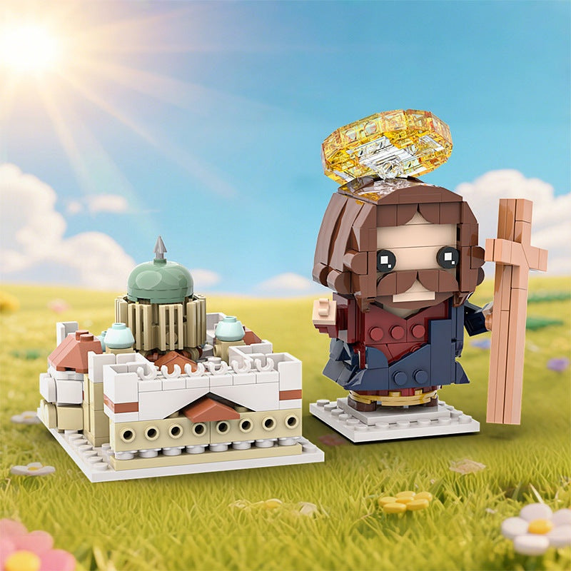 Church And Jesus MOC Building Kit | Historic Architecture Scene - 3