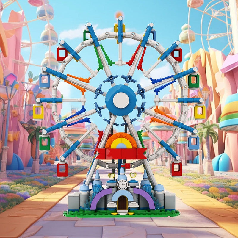 City Ferris Wheel Architecture MOC Building Kit | Amusement Park Model - 2