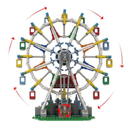 City Ferris Wheel Architecture MOC Building Kit | Amusement Park Model - 5