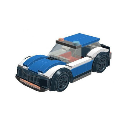 City Police Car MOC Building Kit | Modern Patrol Sedan Vehicle Model - 2