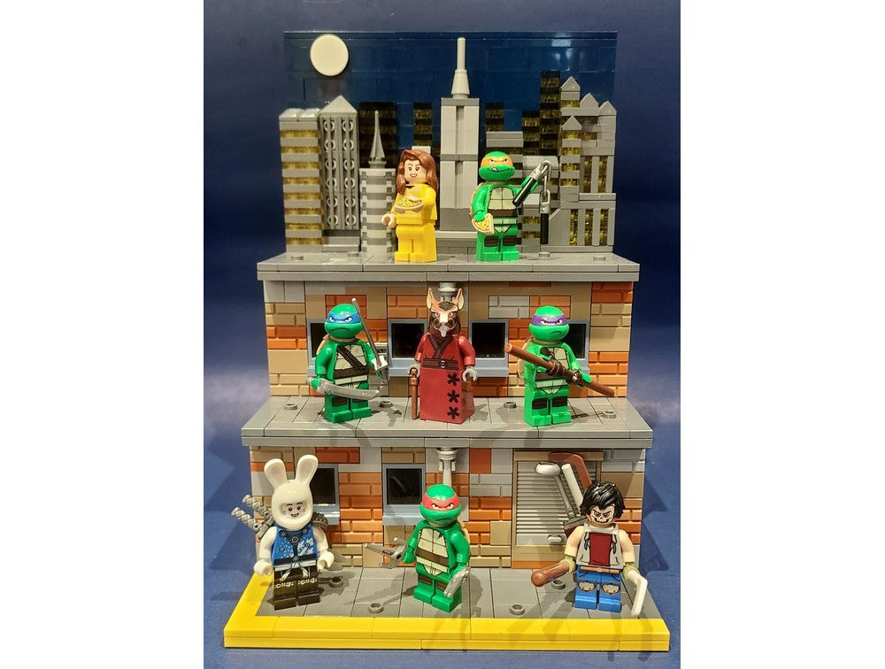 Cityscape Night Alleyway Action Display Stand Building Kit | LEGO-Compatible MOC - 2