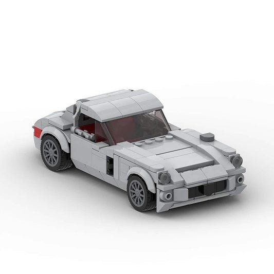 Classic 1950s Gullwing Racing Car MOC Building Kit | Vintage Vehicle Model - 1