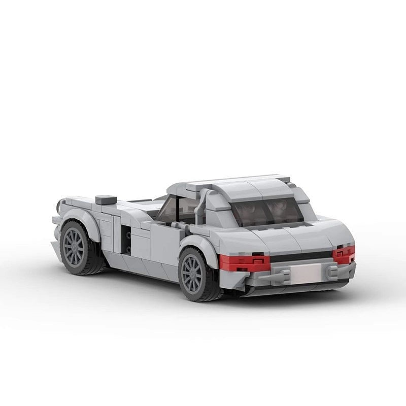 Classic 1950s Gullwing Racing Car MOC Building Kit | Vintage Vehicle Model - 3