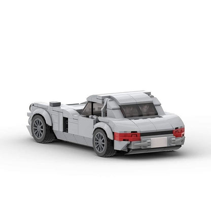 Classic 1950s Gullwing Racing Car MOC Building Kit | Vintage Vehicle Model - 3