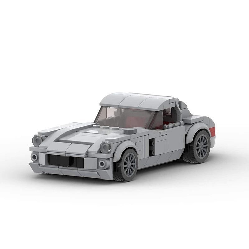 Classic 1950s Gullwing Racing Car MOC Building Kit | Vintage Vehicle Model - 4