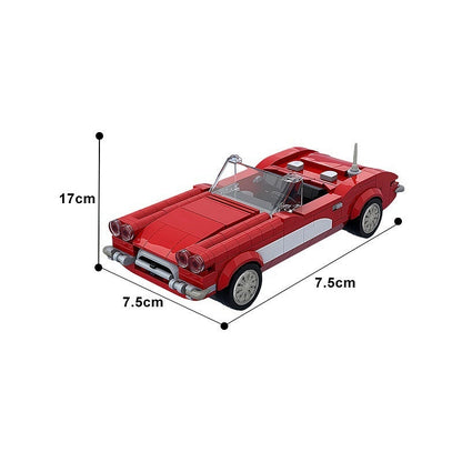 Classic 1950s Vintage Sports Car MOC Building Kit | Retro Vehicle Model - 2