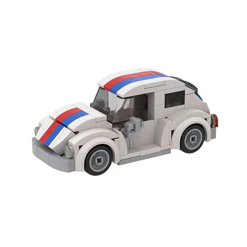 Classic 1960s Love Bug Car Building Kit | LEGO-Compatible MOC - 1