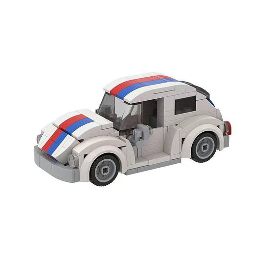 Classic 1960s Love Bug Car MOC Building Kit | Vintage Vehicle Model - 1