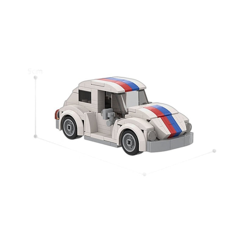 Classic 1960s Love Bug Car MOC Building Kit | Vintage Vehicle Model - 4