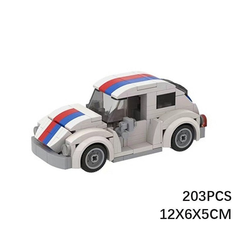 Classic 1960s Love Bug Car MOC Building Kit | Vintage Vehicle Model - 5