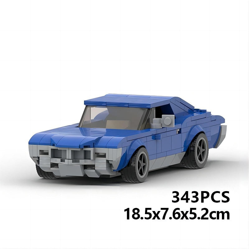 Classic 1960s Muscle Car MOC Building Kit | Vintage Vehicle Model - 6