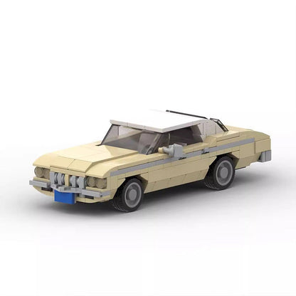 Classic 1970s American Sedan MOC Building Kit | Vintage Car Model - 1