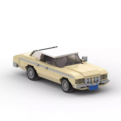Classic 1970s American Sedan MOC Building Kit | Vintage Car Model - 3