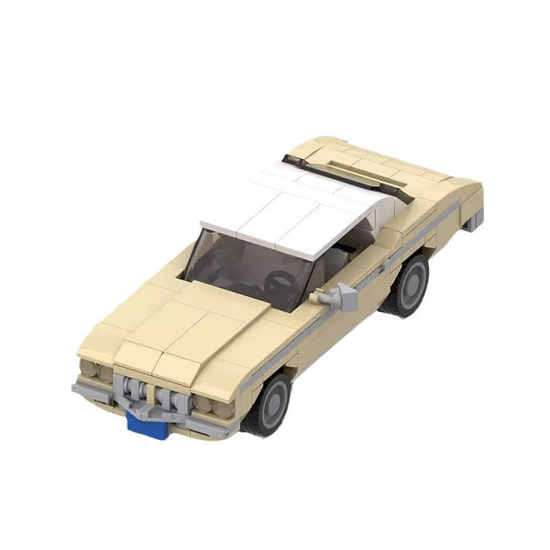 Classic 1970s American Sedan MOC Building Kit | Vintage Car Model - 5