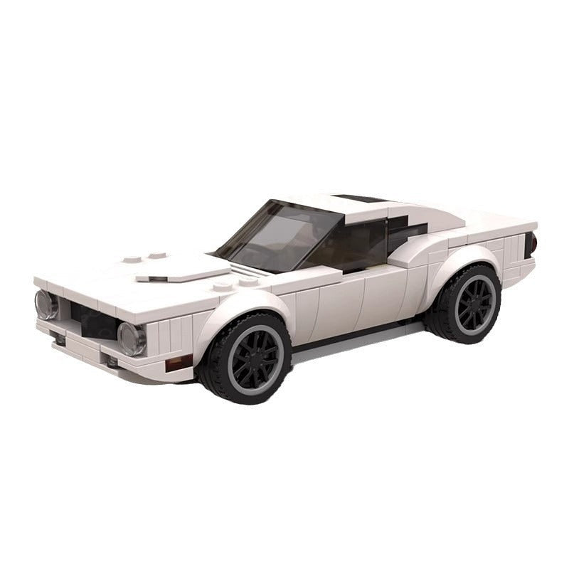 Classic 1974 American Muscle Car MOC Building Kit | Vintage Vehicle Model - 1