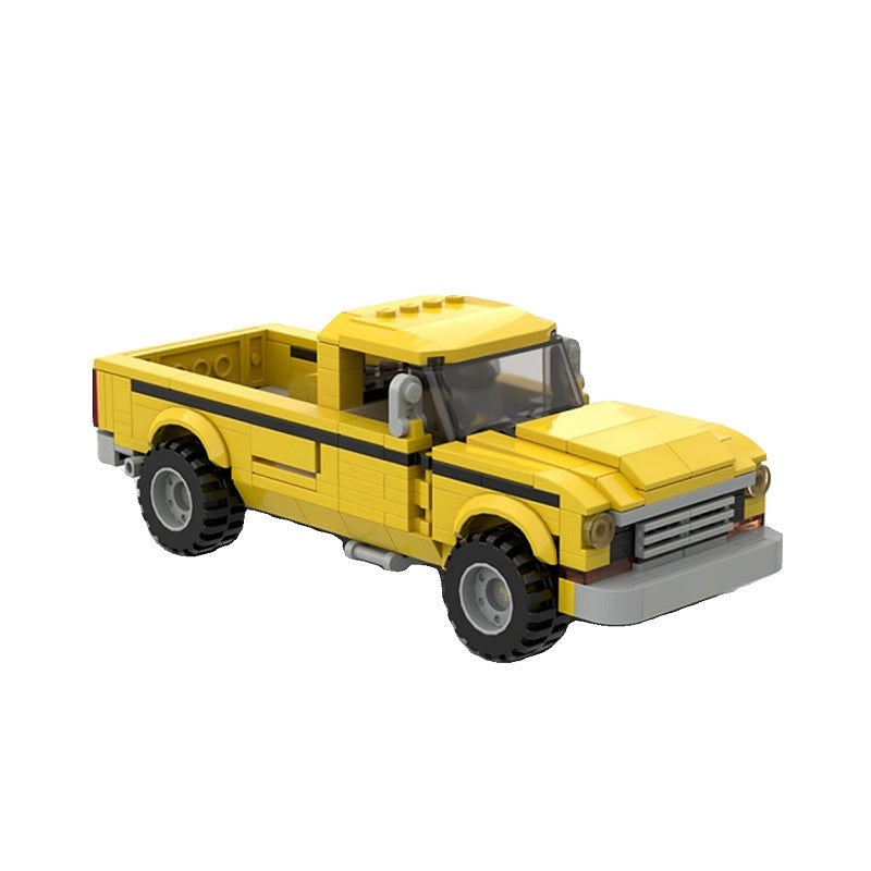 Classic 1978 Pickup Truck MOC Building Kit | V8 Engine Vehicle Model - 1