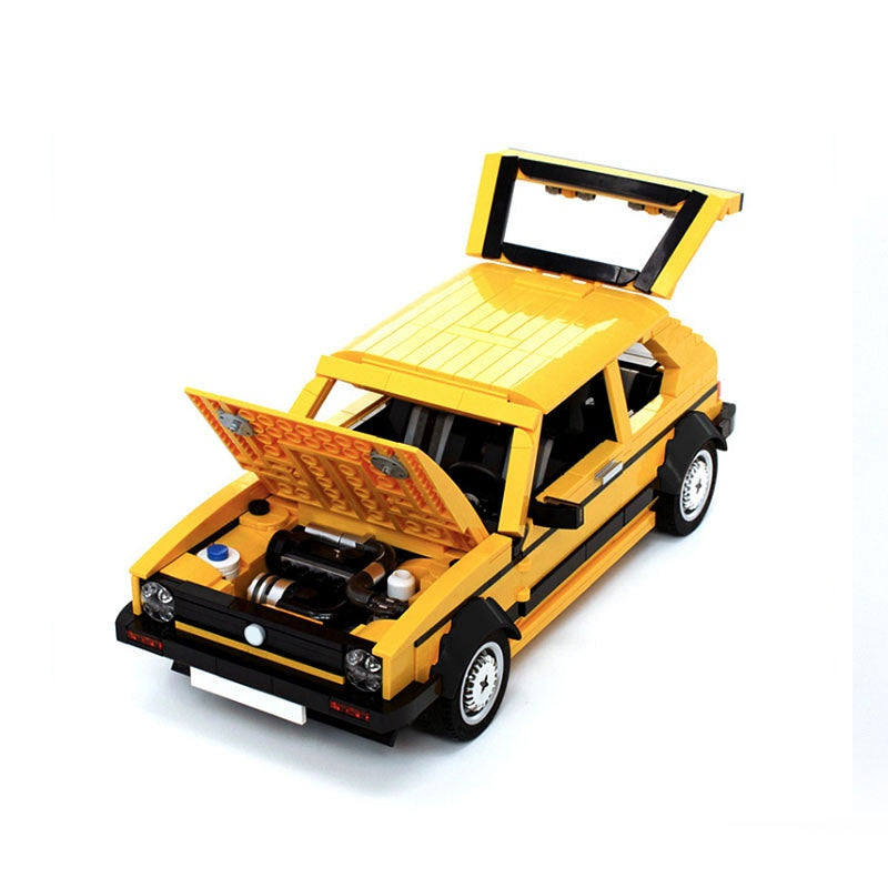 Classic 1983 German Hatchback MK1 Car Building Kit | 1:14 Scale LEGO-Compatible MOC - 1