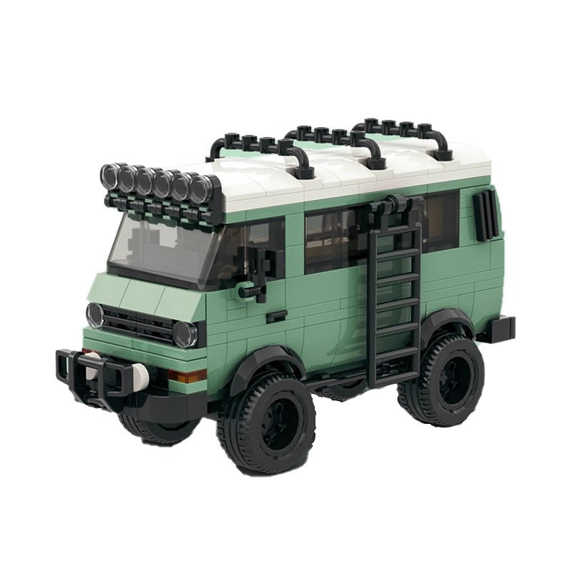 Classic 4x4 Retro Camper Van Building Kit | 6-Wide LEGO-Compatible MOC - 2