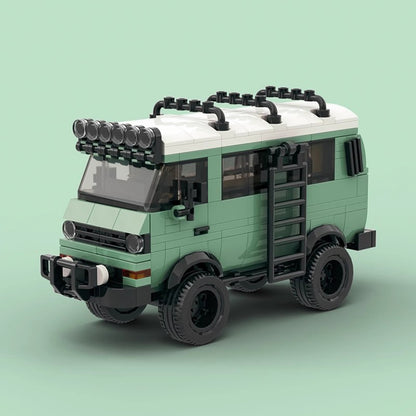 Classic 4x4 Retro Camper Van Building Kit | 6-Wide LEGO-Compatible MOC - 3