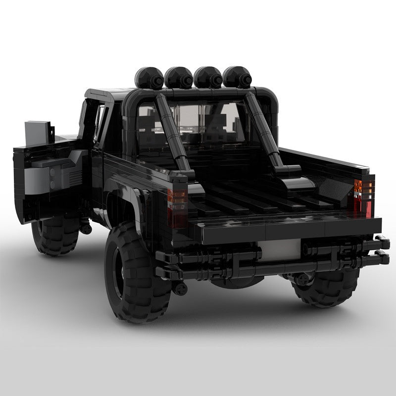 Classic 80s Movie Pickup Truck Building Kit | LEGO-Compatible MOC - 3
