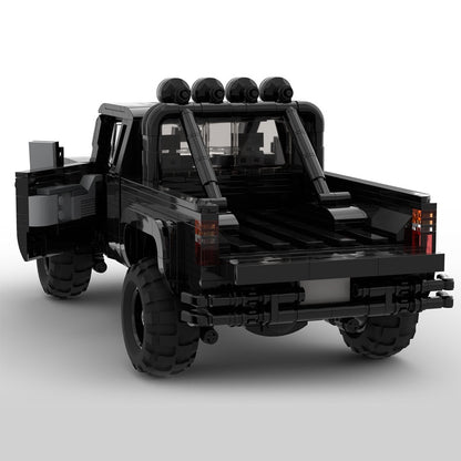 Classic 80s Movie Pickup Truck Building Kit | LEGO-Compatible MOC - 3