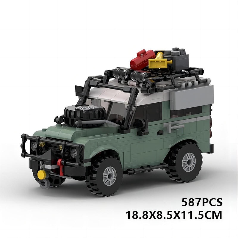 Classic 90 British 4x4 Off-Road Vehicle Building Kit | 8-Wide Compatible MOC - 6