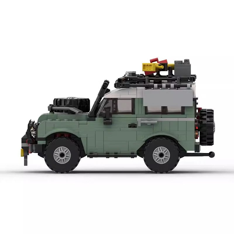 Classic 90 British 4x4 Off-Road Vehicle Building Kit | 8-Wide LEGO-Compatible MOC - 2
