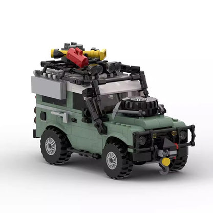 Classic 90 British 4x4 Off-Road Vehicle Building Kit | 8-Wide LEGO-Compatible MOC - 4