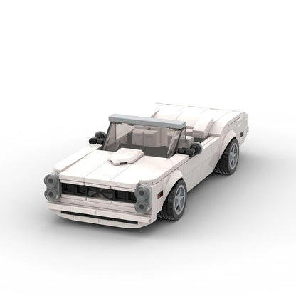 Classic American Muscle Convertible Building Kit | 8-Wide LEGO-Compatible MOC - 2