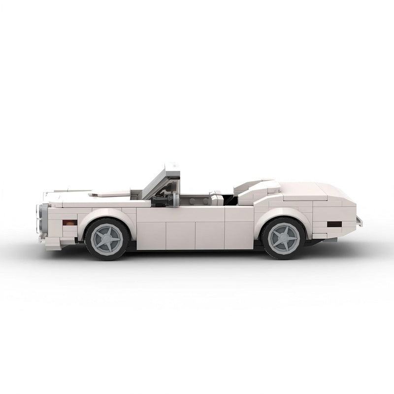 Classic American Muscle Convertible Building Kit | 8-Wide LEGO-Compatible MOC - 3