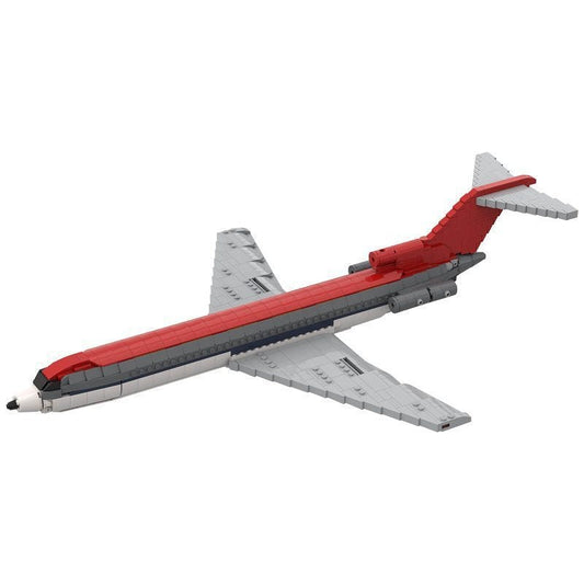 Classic B727 Jetliner MOC Building Kit | 1:80 Scale Aircraft Model - 1