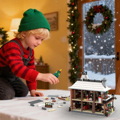Classic Christmas Townhouse MOC Building Kit - 2
