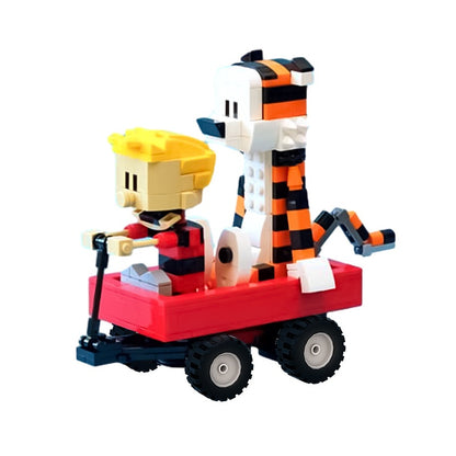 Classic Comic Boy and Tiger Building Kit with Steering | LEGO-Compatible MOC - 2