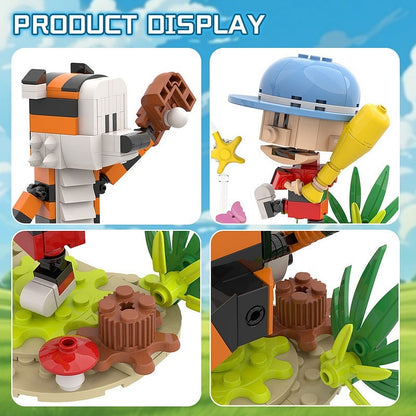 Classic Comic Boy And Tiger MOC Character Baseball Building Kit - 4