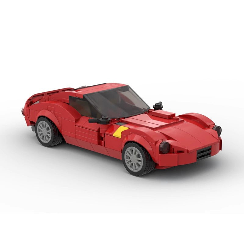 Classic Italian GTO Sports Car Building Kit | 8-Stud Compatible MOC - 1