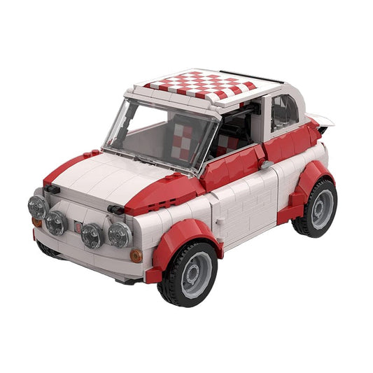 Classic Italian Mini Racing Car MOC Building Kit | Vintage Vehicle Model - 1