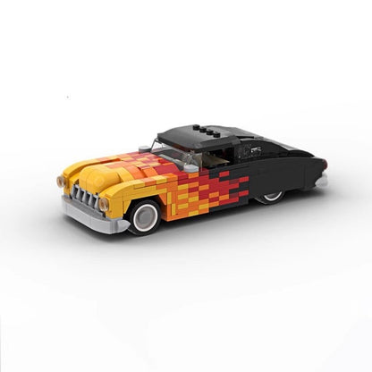 Classic Lead Sled Hot Rod Coupe MOC Building Kit | Vintage Vehicle Model - 1