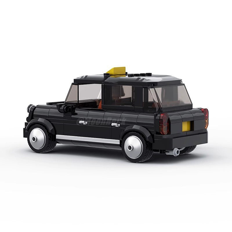 Classic London Black Cab MOC Building Kit | Vintage City Taxi Vehicle Model - 2