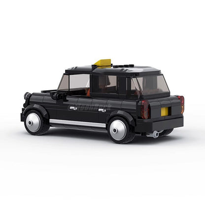 Classic London Black Cab MOC Building Kit | Vintage City Taxi Vehicle Model - 2